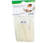 InLine 59974A Serre-câbles Beige - Serres-câbles (Beige, 20 cm, 7,2 mm, 100 pièce(s))