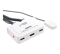 InLine 62612I commutateur écran, clavier et souris Noir, Blanc