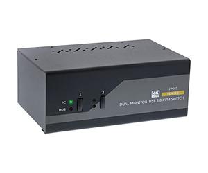 InLine 62652I commutateur écran, Clavier et Souris Noir, Gris