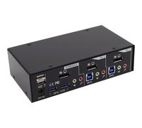 InLine® 63622I commutateur KVM pour bureau, 2x, DisplayPort, USB 3.0 hub, avec audio