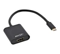 InLine 64101B câble vidéo et adaptateur 0,2 m USB Type-C HDMI Noir