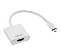 InLine 64101S câble vidéo et adaptateur 0,2 m USB Type-C HDMI Argent