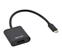 InLine 64102B câble vidéo et adaptateur 0,2 m USB Type-C DisplayPort Noir