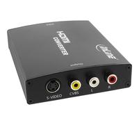 InLine® 65006 Convertisseur HDMI vers composite/S-vidéo, avec audio, entrée HDMI, sortie : RCA, S-vidéo et audio RCA