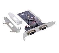 InLine® 66636A Lot de 2 Cartes d'interface PCI série RS232 CH351Q 9 Broches Haut débit Compatible avec Windows et Linux Installation Facile