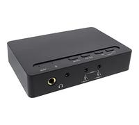 InLine 66670b USB 2.0 Sound Box 7.1 Bit, 48 kHz avec câble Toslink vers Toslink in/Out