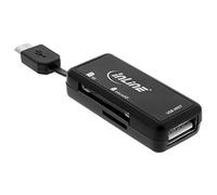 InLine 66776 Lecteur de Cartes OTG Dual Flex pour SD et microSD avec Prise USB et 2 emplacements pour Cartes