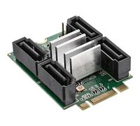 InLine® 66910 Carte M.2 PCIe 2.0 SATA, 4x SATA 6Gb/s, RAID 0,1,10,JBOD