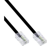 InLine 68819 câble de téléphone 20 m Noir - Cables de téléphone (20 m, RJ45, RJ45, Noir, Male Connector/Male Connector, ISDN)