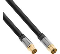 InLine 69202P câble coaxial 2 m IEC Noir, Or, Gris - Câbles coaxiaux (2 m, IEC, IEC, Male connector / Female connector, Droit, Droit)