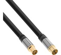 InLine® 69210P Câble d'antenne Premium, 4x blindé, >110dB, noir, 10m