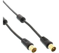 InLine Câble coaxial 69403P 3 m – Fiche mâle / fiche femelle – Noir