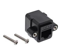 InLine 69990y RJ-45 RJ-45 Black Cable Interface/Gender Adapter - Cable Interface/Gender Adapters (RJ-45, RJ-45, Female/Female, Black, 10000 Mbit/s, Cat6)