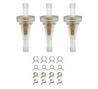 Inline 6mm avec 8 Colliers de Serrage Inline 6mm avec 8 Colliers | Nylon transparent résistant, pour vue directe du flux, durabilité accrue, lot de 3 unités, usage intensif