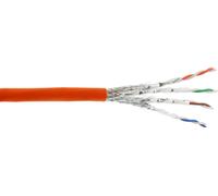 InLine® 70100I Câble de pose Cat.7a, S/FTP (PiMF) 4x2x0,58 AWG23, 1200MHz, sans halogène, orange, 100m