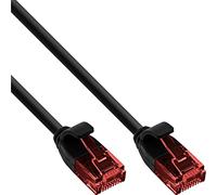 InLine Slim - Cordon de raccordement - RJ-45 (M) pour RJ-45 (M) - 7.5 m - UTP - CAT 6 - moulé, rond, sans crochet - noir