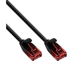 InLine 71212S Câble patch slim U/UTP Cat.6 Noir 2,5 m