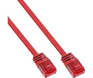 InLine 71601R Câble Patch Plat U/UTP Cat. 6 Rouge 1 m