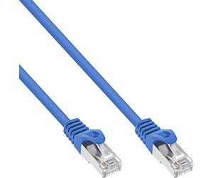 InLine 72522B Câble Ethernet de raccordement SFUTP Cat. 5e RJ45 Mâle Femelle Bleu 0,25 m