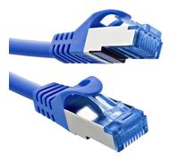 InLine 72600B Câble patch Cat.6A, S/FTP, TPE (LSZH), CCA, PoE, LAN, Ethernet, câble réseau RJ45 Gigabit, bleu, 10 m