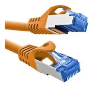 InLine 72614O Câble patch Cat.6A, S/FTP, TPE (LSZH), CCA, PoE LAN, Ethernet, câble réseau RJ45 Gigabit, orange, 1,5 m