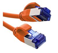InLine® 74903O Câble patch fin Cat.6A S/FTP, TPE (LSZH) flexible, PoE, cuivre (CU), LAN, Ethernet, câble réseau RJ45 Gigabit, orange, 3 m