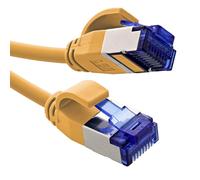 InLine 74907Y Câble patch fin, catégorie 6A, S/FTP, TPE (LSZH) flexible, PoE, cuivre (CU), LAN, Ethernet, câble réseau RJ45 Gigabit, jaune, 7,5 m
