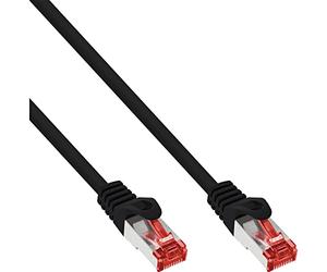 InLine 76133S Câble patch S/FTP (PiMf), catégorie 6, 250 MHz, PVC, CCA, noir, 0,3 m