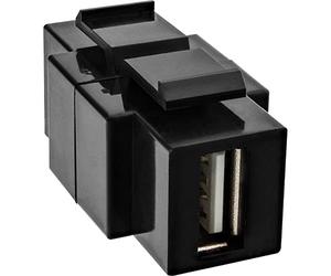 InLine 76201t Boîtier USB 2.0 Snap-Insert dans, USB A Femelle vers B Femelle Noir