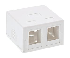 InLine 76202B Boîte de raccordement pour 2 Prises Keystone RJ45 Blanc