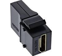InLine 76202N HDMI Keystone Snap-In Insert 4K/60Hz HDMI A femelle/femelle coudée Noir