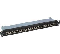 InLine® 76224S Panneau de brassage Cat.6, 24x, 48,26cm (19"), 1UH, noir, RAL9005