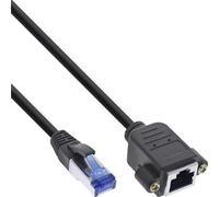 InLine® 76505X InLine® Rallonge patch encastrable, S/FTP (PiMf), Cat.6A, sans halogène, cuivre, noir, 5m