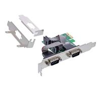 InLine 76619D Carte d'interface PCIe 2X Série RS-232 Port COM AX99100 Low Profile pour Windows & Linux