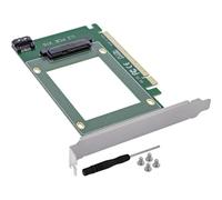 Inline 76619J Carte d'interface PCIe x16 U.2 NVMe pour SSD 2,5" SFF-8639 Port SATA pour serveurs et Stations de Travail avec Accessoires