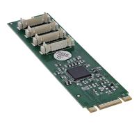 InLine Carte d'interface 76660W M.2 vers 4 fiches série 9 broches – Support Low Profile