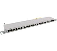InLine® 76824E Panneau de brassage Cat.6A 24x, 48,26cm (19"), 0,5UH, gris clair RAL7035