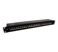 InLine® 76824S Panneau de brassage 6 A 24 ports 48,26 cm 1HE RAL9005 Noir