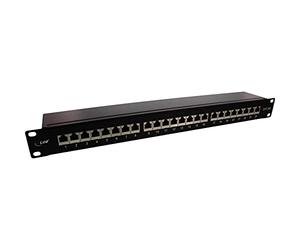 InLine® 76824S Panneau de brassage 6 A 24 ports 48,26 cm 1HE RAL9005 Noir