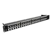 InLine 76848 °C Patch Panel 48 Way Patch Keystone Snap-in Feuille Vide 48.3 cm/48,3 cm Noir
