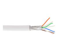 InLine 76899W Câbles Ethernet Câble patch SFTP (PiMf) Cat.6A 500 MHz sans halogène Cuivre Blanc 100 m