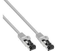 InLine® 78800 Câble patch, S/FTP (PiMf), Cat.8.1, 2000MHz, sans halogène, cuivre, gris, 10m