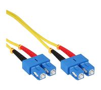 InLine - Cordon de raccordement - mode unique SC (M) pour mode unique SC (M) - 1 m - fibre optique - duplex - 9 / 125 micromètres - OS2 - sans halogène - jaune