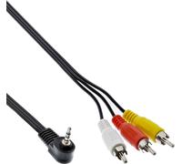 InLine® 89600 Câble audio/vidéo, 3,5mm 4 broches mâle à 3x RCA pour caméscope numérique, 1,5m