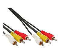 InLine 1 m 3 x RCA mâle vers mâle câble AV