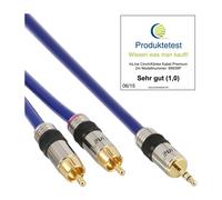 InLine® 89938P Câble RCA/Jack, PREMIUM, 2x RCA mâle à 3,5mm jack mâle, 3m