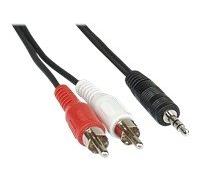 InLine 89939S Câble audio - Cables de Audio (1,5 m, 3.5 mm, mâle/mâle) Noir