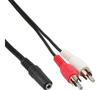 InLine 89940A Câble Audio 2 x RCA 1 m 3,5 mm Noir