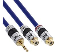 InLine 89941P câble audio 0,25 m 2 x RCA 3,5mm Bleu
