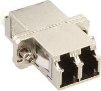 InLine® 89989E Coupleur métallique FO, Duplex LC/LC, monomode, douille céramique, à encastrer